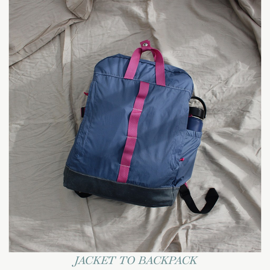 jacket to backpack